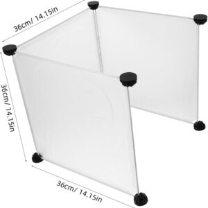 Alternative view of LIOOBO 3Pcs Litter Box High Transparent Pee Guards for Open Top Litter Pans Easy to with Buckles for Enhanced and